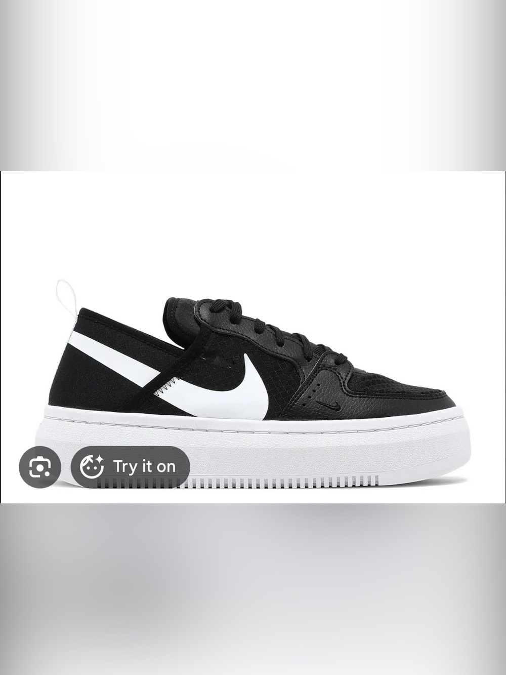 Nike Black & White Low-Profile Sneaker with Iconic Swoosh